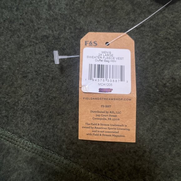 Field and Stream Men’s Sz 2XL Green Duffel Bag Heather Best NEW Pockets Full Zip - Picture 10 of 10